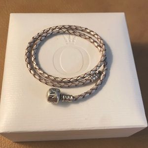Pandora Leather Double Wrap Bracelet